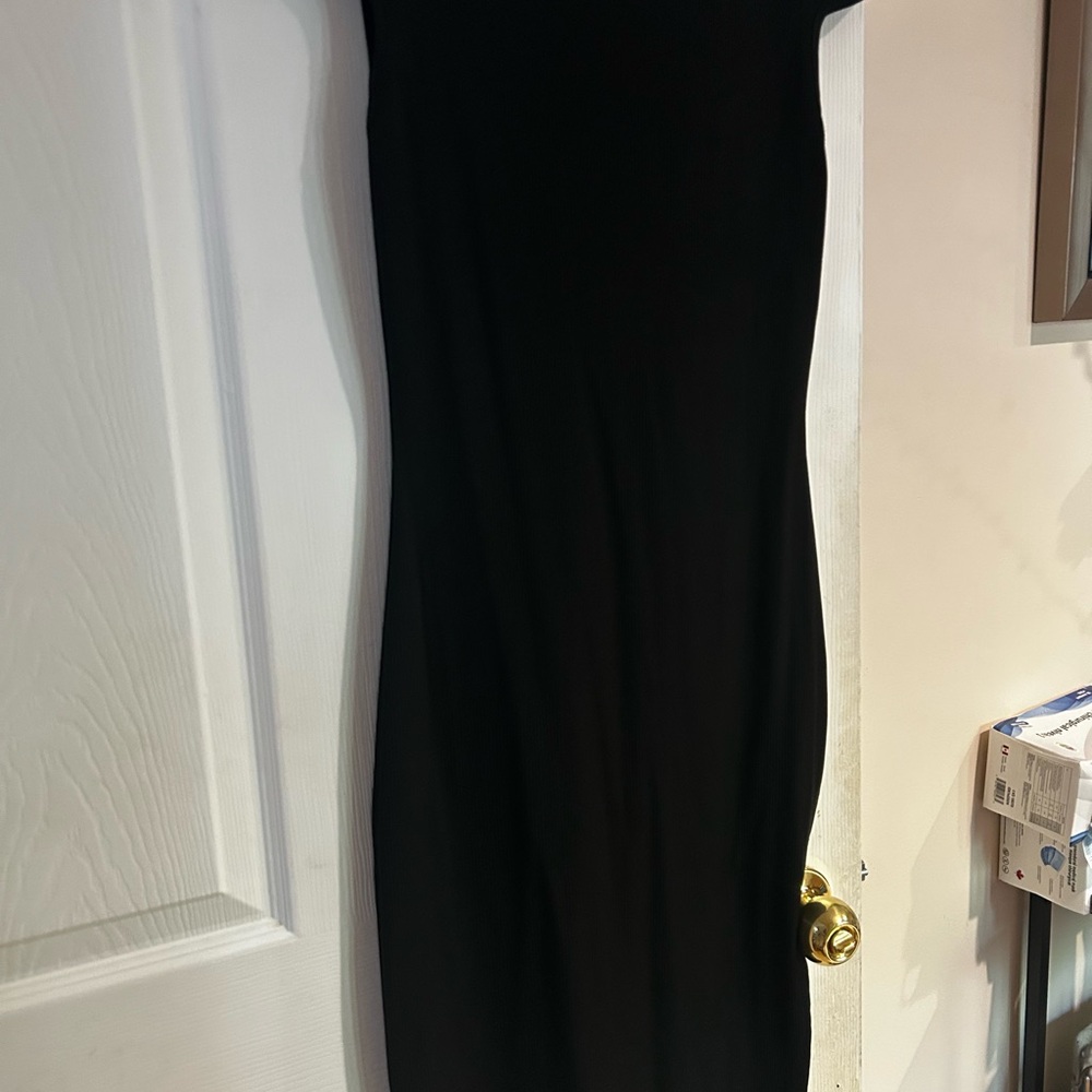 SHEIN Black Strapless Dress